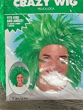 Crazy Wig Costume - Green Hair New Oompa Loompa Wig
